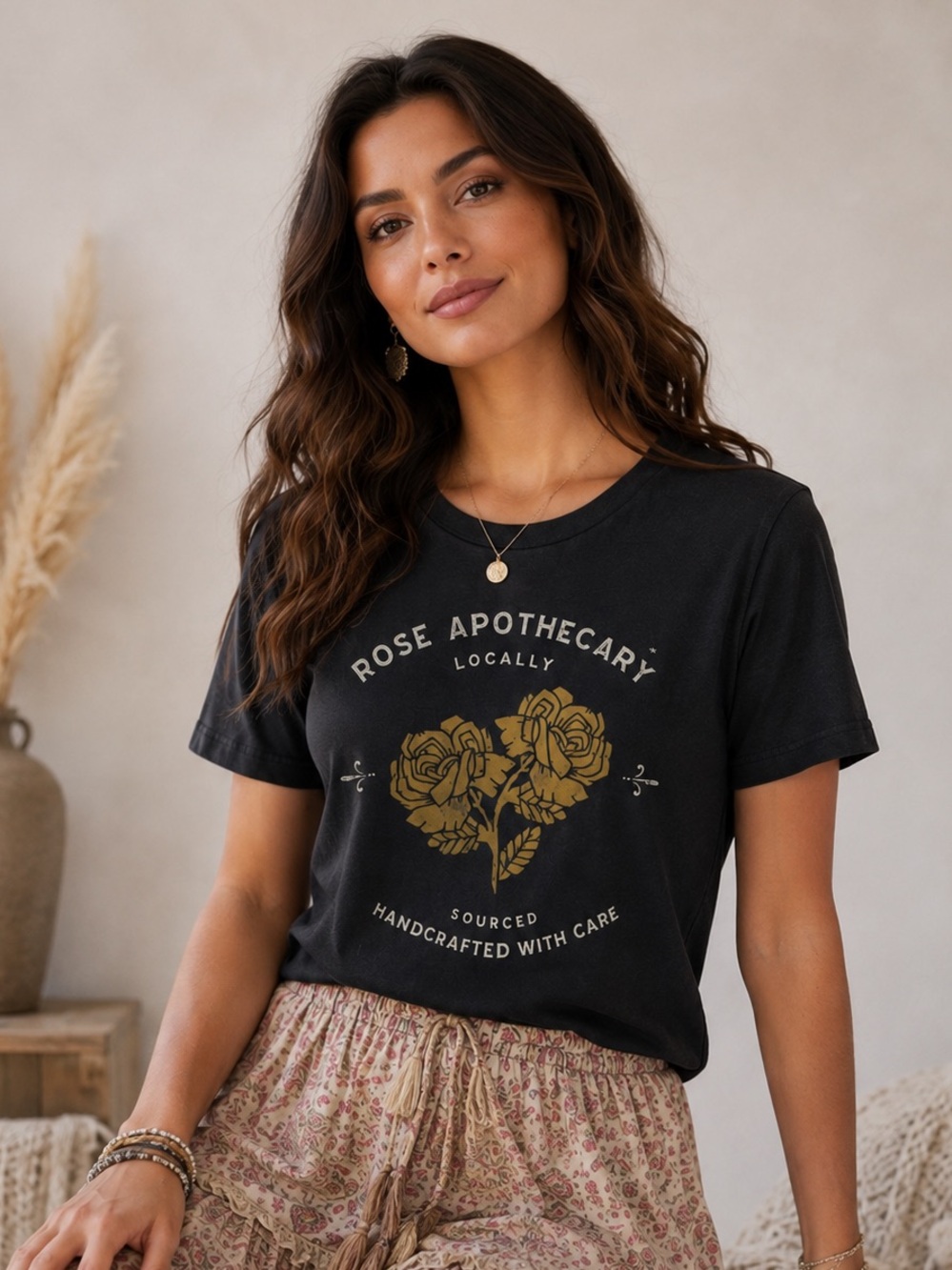 Schitt’s Creek Rose Apothecary Graphic Tee 100% Cotton Black TV Show Shirt